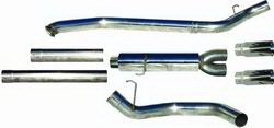 BD Diesel 1049501 X-Hale Single Exhaust Kit  Incl. 4 in. Seamless/Mandrel Bent Tubing/6 in. Polished Stainless Steel Muffler/Polished Stainless Steel Tip  