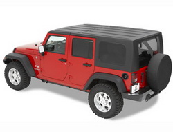 Bestop 41611-01 Jeep Hard Top Black 2 pc. w/o Upper Doors 