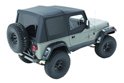 Bestop 79123-01 Sailcloth Replace-A-Top Black w/Tinted Side/Rear and Untinted Half Door Skins 