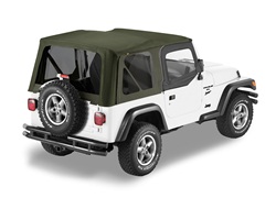 Bestop 79129-36 Sailcloth Replace-A-Top Khaki Diamond w/Tinted Side/Rear and Untinted Half Door Skins 