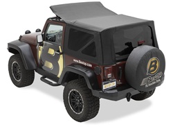 Bestop 79136-35 Sailcloth Replace-A-Top Black Diamond w/Tinted Side And Rear Windows w/o Half Door Skins 