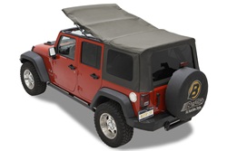 Bestop 79137-36 Sailcloth Replace-A-Top Khaki Diamond w/Tinted Side And Rear Windows w/o Half Door Skins 