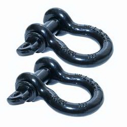 Body Armor 3202 Clevis D-Rings Black Powder Coat 5/8in. 