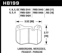 Hawk Performance HB199N.702 Disc Brake Pad HP Plus w/0.702 Thickness 