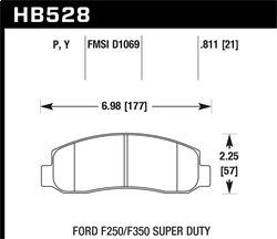 Hawk Performance HB528Y.811 Disc Brake Pad LTS w/0.811 Thickness 