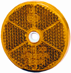 Hella 002014051 2014 Reflex Reflector 60mm Dia. Round Amber Lens ECE Approved 