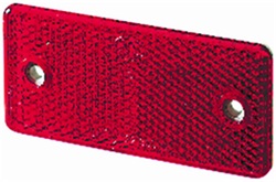 Hella 003326001 3326 Reflex Reflector Rectangle Red Lens ECE Approved 