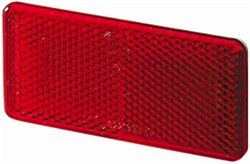 Hella 003326031 3326 Reflex Reflector Rectangle Red Lens w/Adhesive ECE Approved 