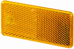 Hella 003326041 3326 Reflex Reflector Rectangle Amber Lens w/Adhesive ECE Approved 