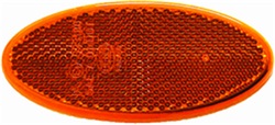 Hella 343160022 3160 Reflex Reflector Oval Amber Lens w/Adhesive SAE Approved 