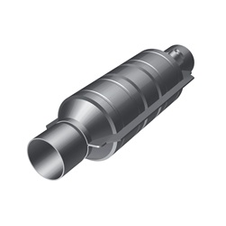 MagnaFlow 49 State Converter 94835 94800 Series Round OBDII Compliant Universal Catalytic Converter 2.25 in. In/Out 11 in. Body/Overall L-15 in. W-5 1/8 in w/O2 Boss 49 State 