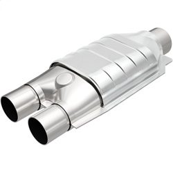 MagnaFlow 49 State Converter 99007HM 99000 Series Universal Catalytic Converter Heavy Metal Loaded 2 in. Inlet/Outlet Center/Center Round L-12 in. W-7 in. Overall Length 16 in. 49 State 