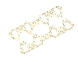 Mr. Gasket 254G Exhaust Gasket Set 12 Bolt Port Dimensions W-1.38 in. x H-2.12 in. 