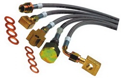 Skyjacker JKFBL60 Stainless Steel Brake Line Front Lift Height 4 in. - 7 in. Pair 