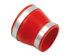 Spectre Performance 9742 Air Intake Reducer Coupler Red Connects 4 in. Dia. Intake Tube To 3.5 in. Dia. Components Incl. Rubber Coupler/2 Clamps 