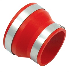 Spectre Performance 9762 Air Intake Reducer Coupler Red Connects 4 in. Dia. Intake Tube To 3 in. Dia. Components Incl. Rubber Coupler/2 Clamps 