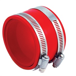 Spectre Performance 9772 Air Intake Reducer Coupler Red Connects 4 in. Dia. Intake Tube To 3.75 - 4 in. Dia. Components Incl. Rubber Coupler/Adapter Sleeve/2 Clamps 