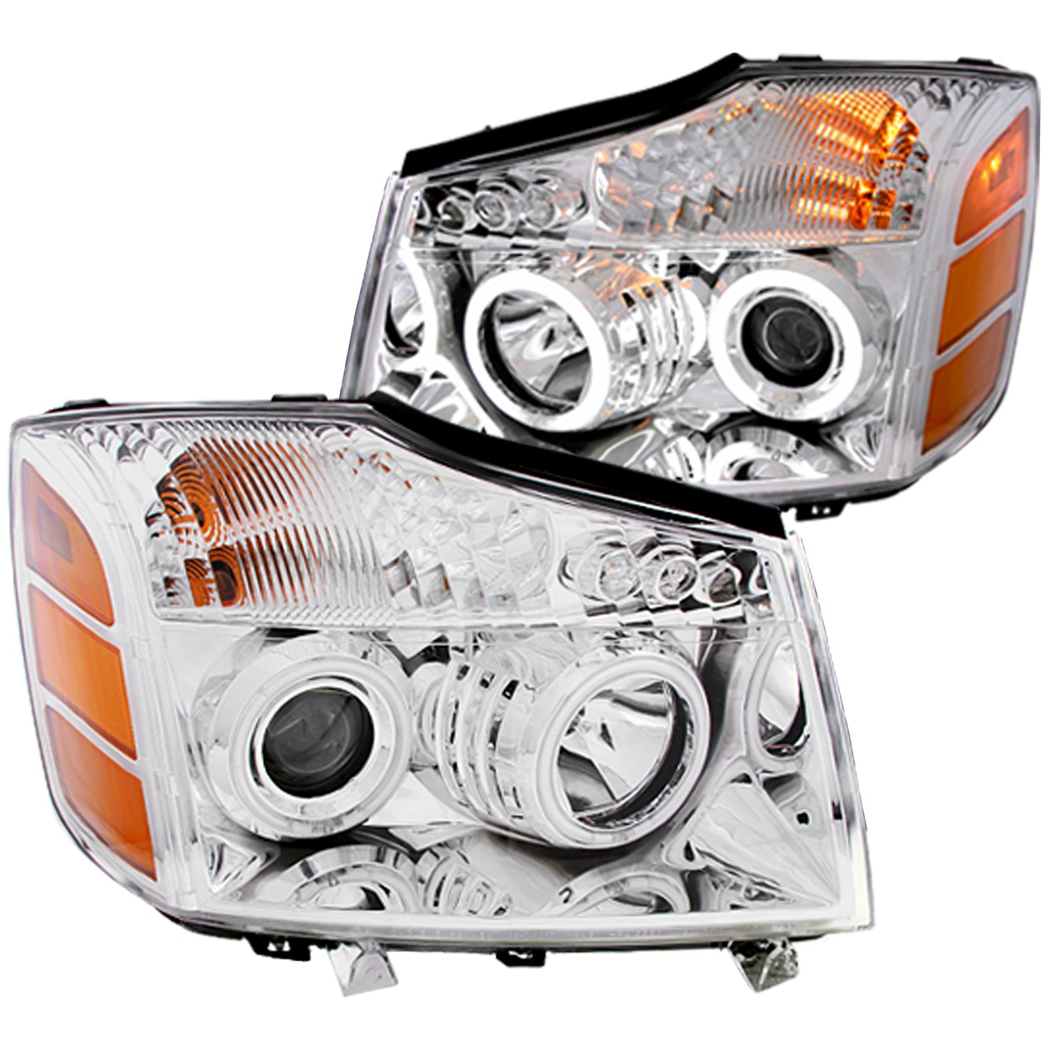 Anzo USA Anzo USA 111094 Projector Headlight Set; w/Halo Fits Armada Pathfinder Titan