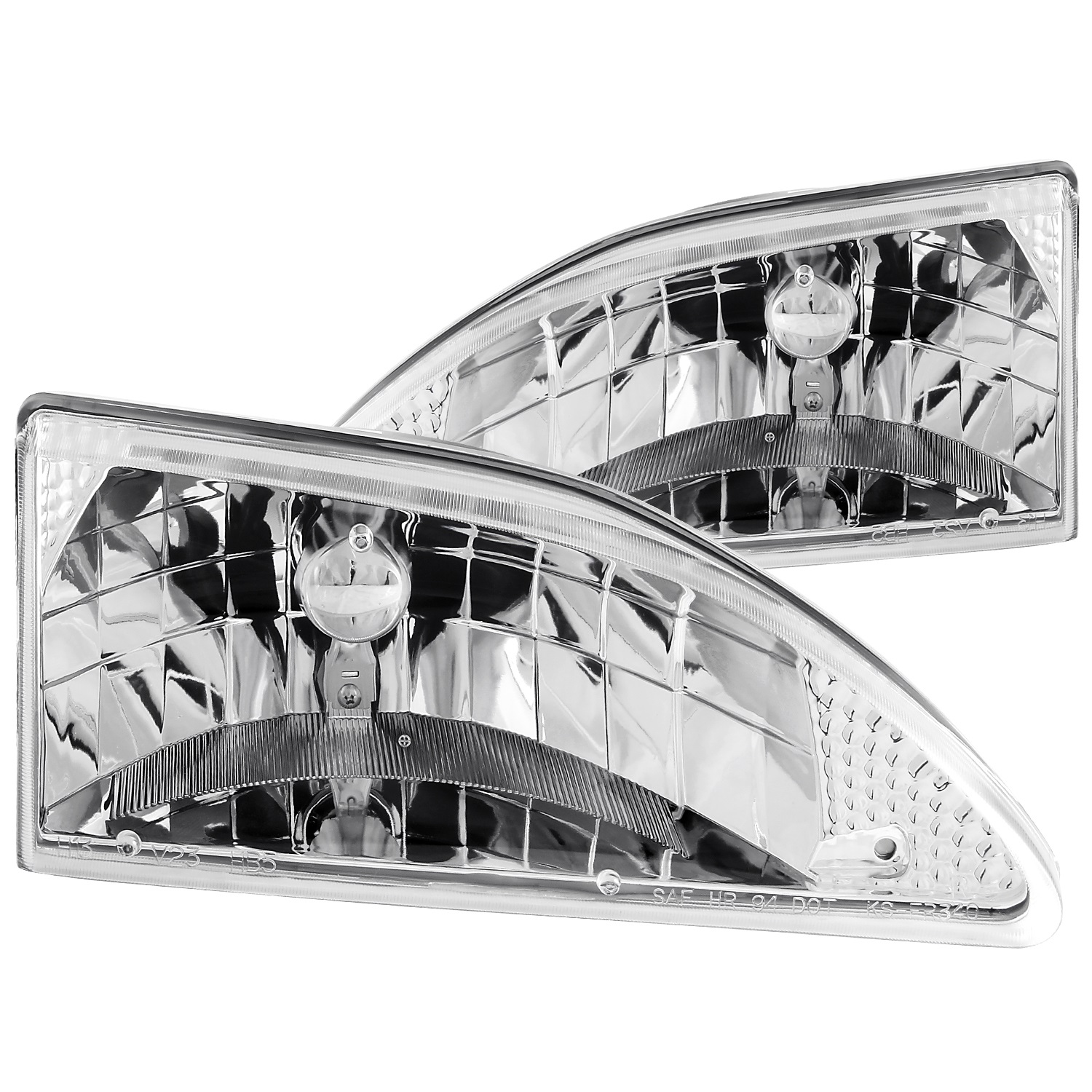 Anzo USA Anzo USA 121037 Crystal Headlight Set Fits 94-98 Mustang