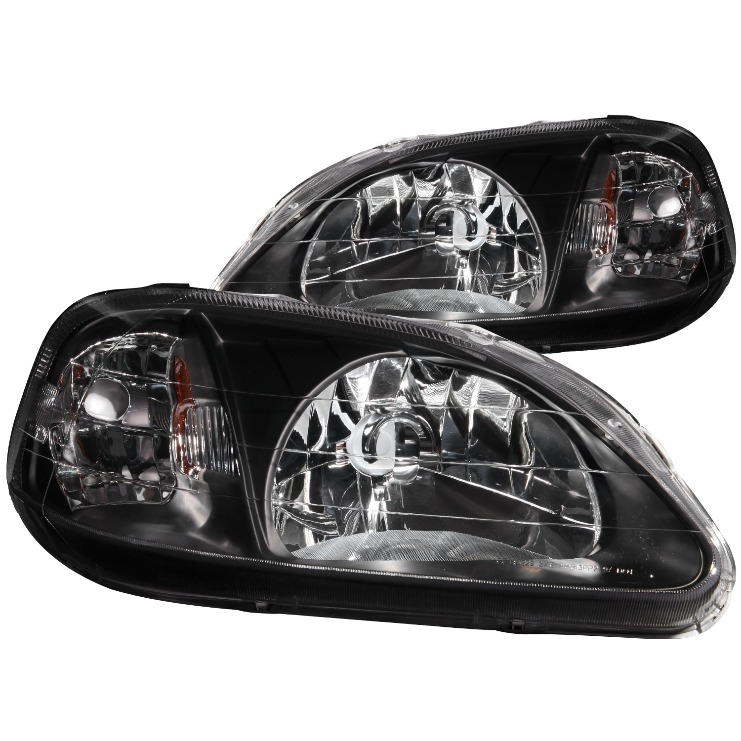 Anzo USA Anzo USA 121070 Crystal Headlight Set Fits 99-00 Civic