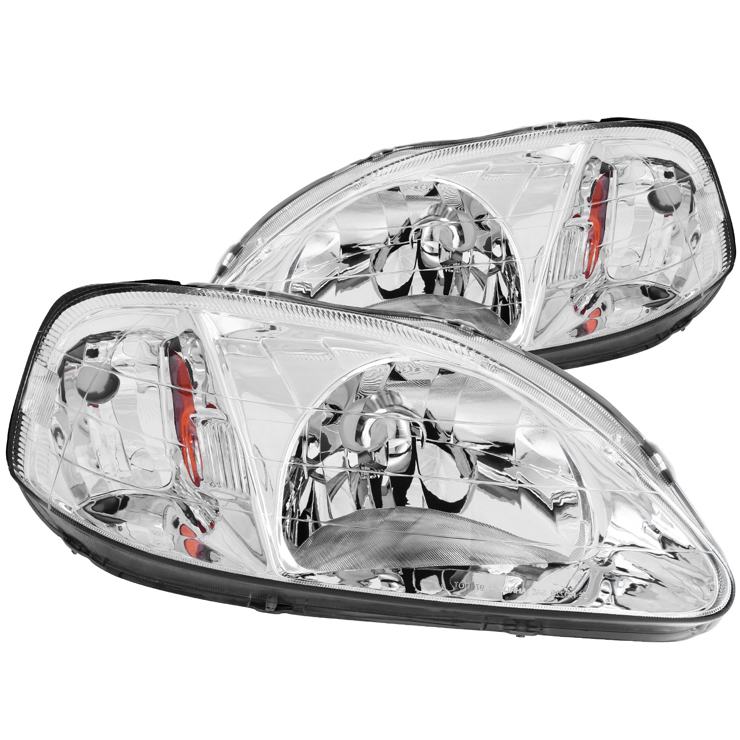 Anzo USA Anzo USA 121179 Crystal Headlight Set Fits 99-00 Civic