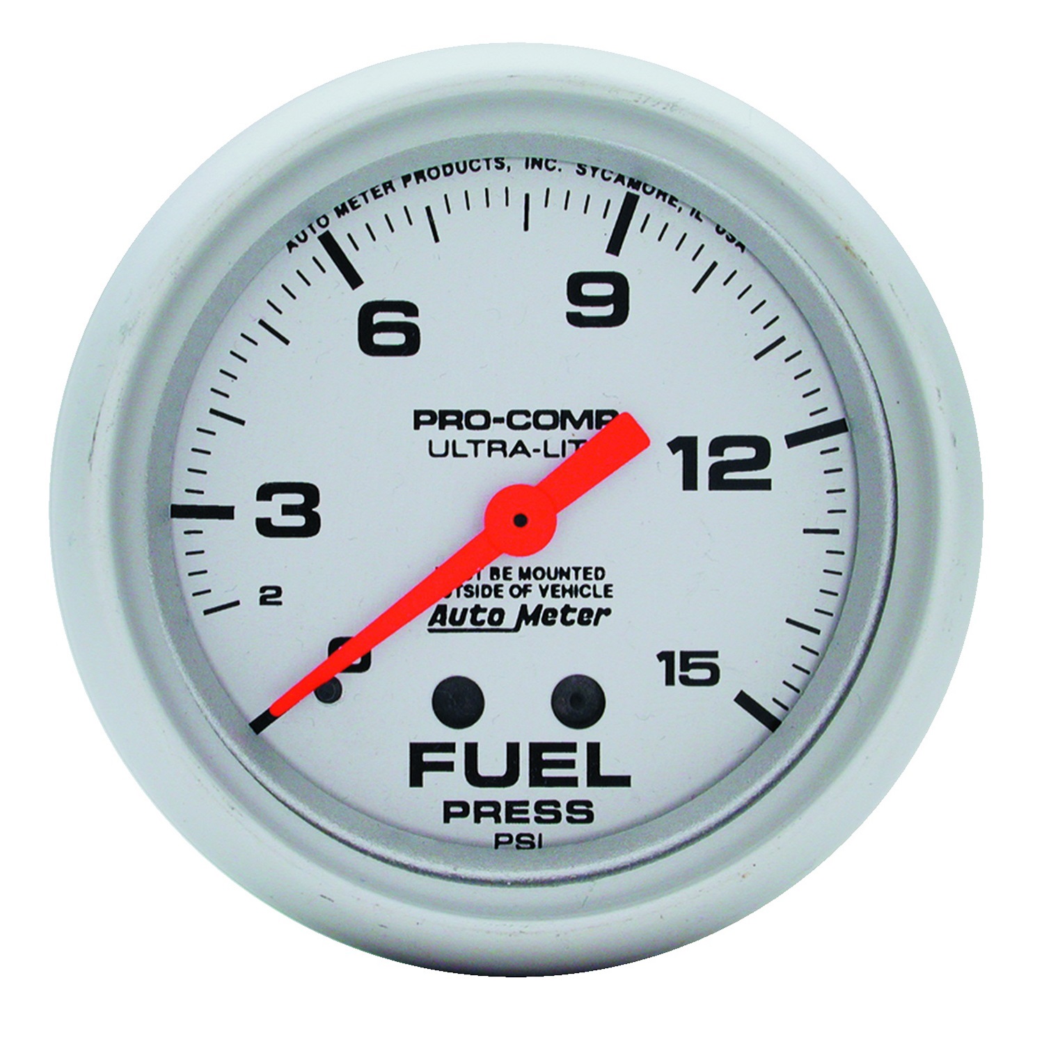 Auto Meter Auto Meter 4411 Ultra-Lite; Mechanical Fuel Pressure Gauge