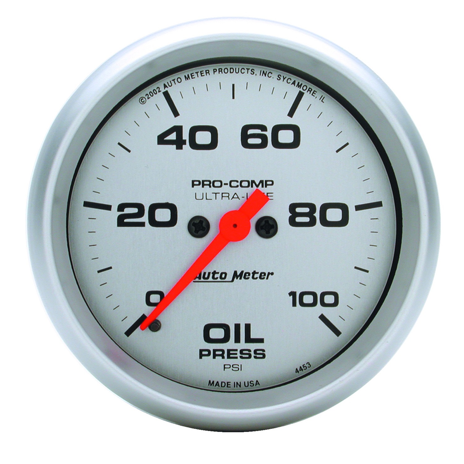 Auto Meter Auto Meter 4453 Ultra-Lite; Electric Oil Pressure Gauge
