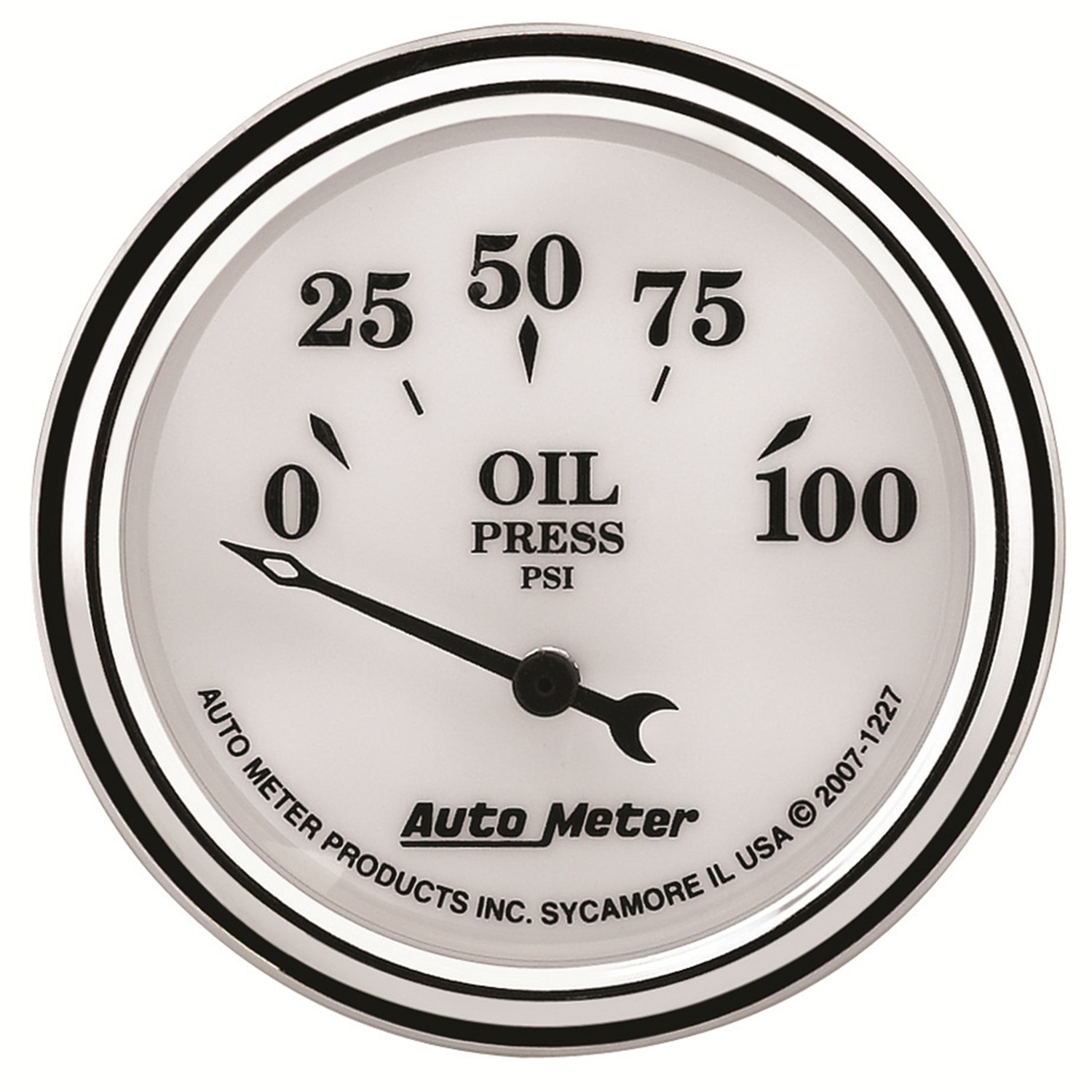 Auto Meter Auto Meter 1227 Old Tyme White II; Oil Pressure Gauge