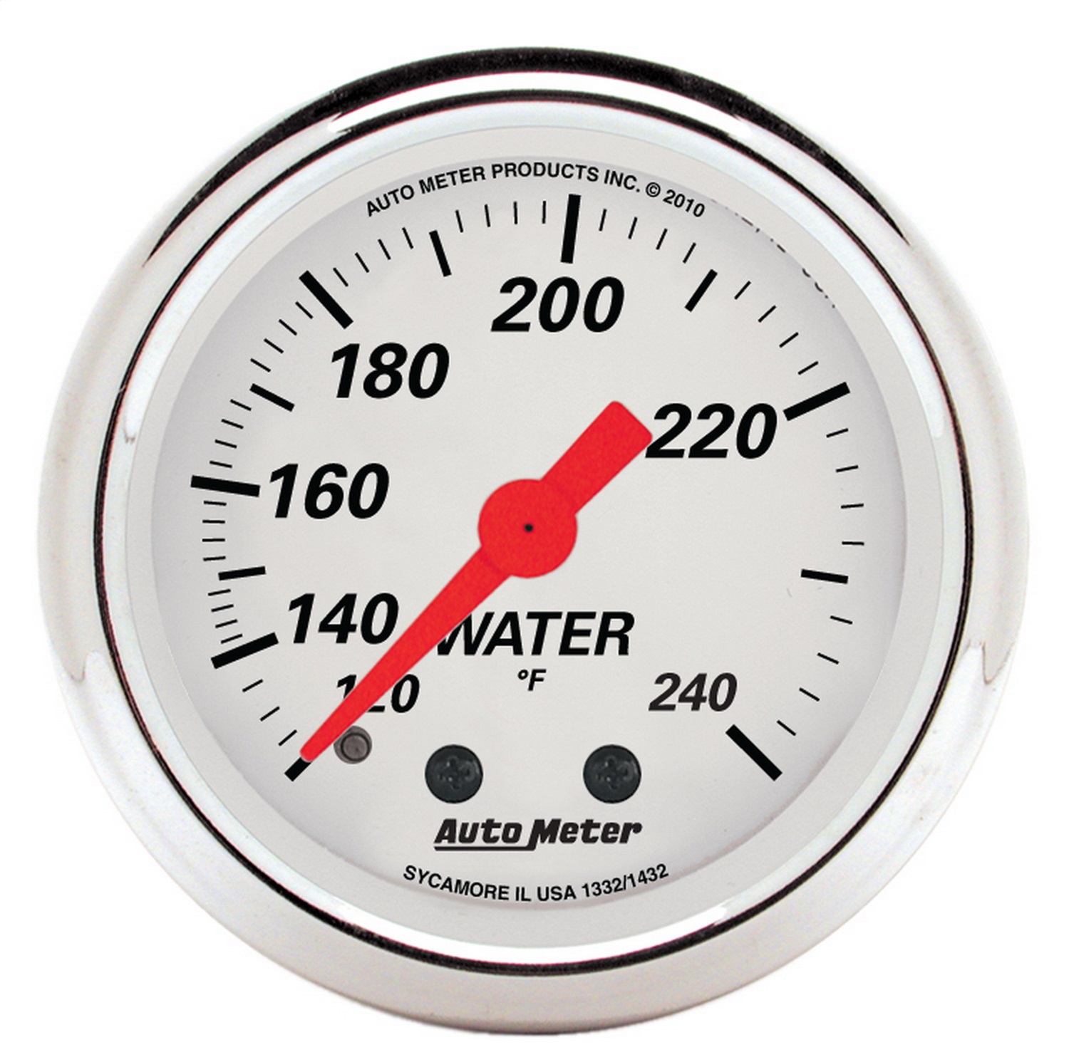 Auto Meter Auto Meter 1332 Arctic White; Mechanical Water Temperature Gauge