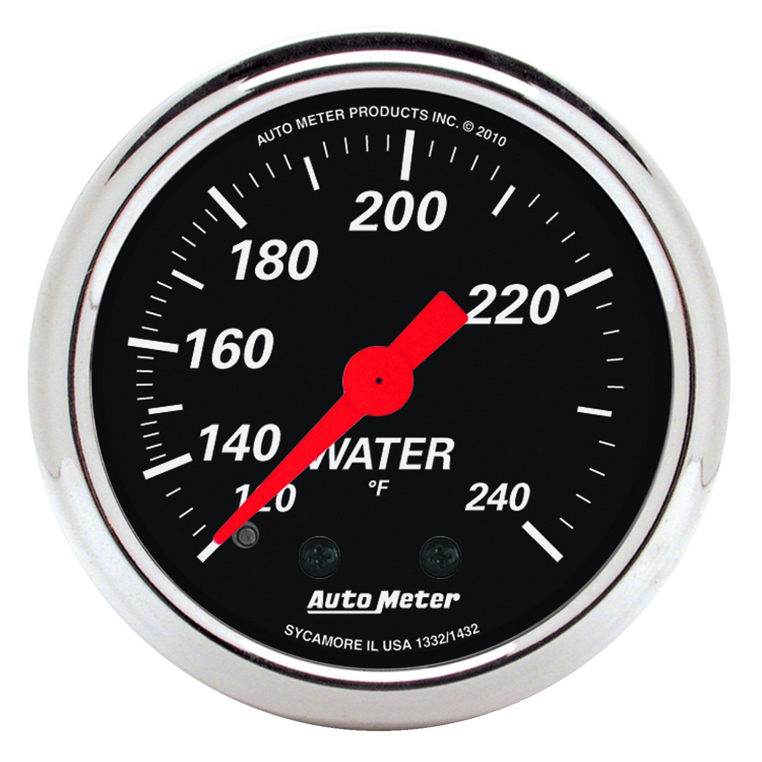 Auto Meter Auto Meter 1432 Designer Black; Mechanical Water Temperature Gauge