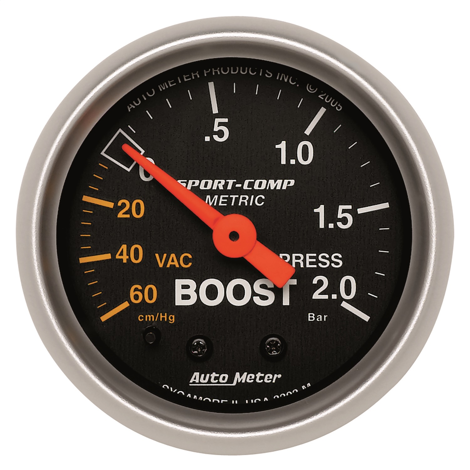 Auto Meter Auto Meter 3303-M Sport-Comp; Mechanical Boost/Vacuum Gauge