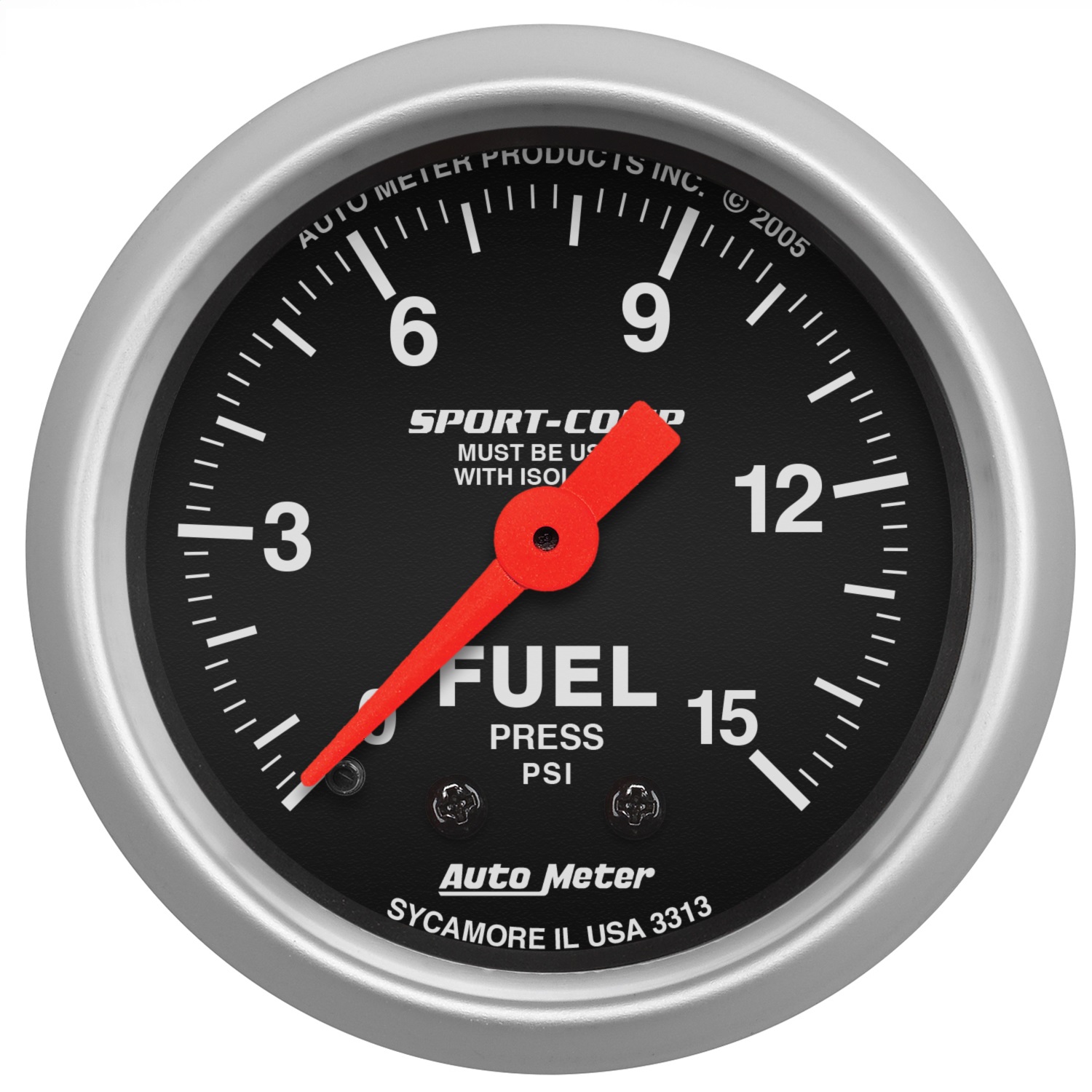 Auto Meter Auto Meter 3313 Sport-Comp; Mechanical Fuel Pressure Gauge