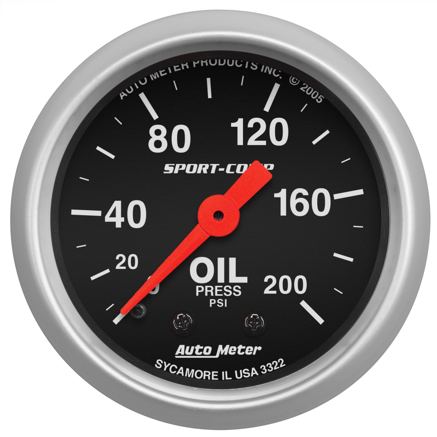Auto Meter Auto Meter 3322 Sport-Comp; Mechanical Oil Pressure Gauge