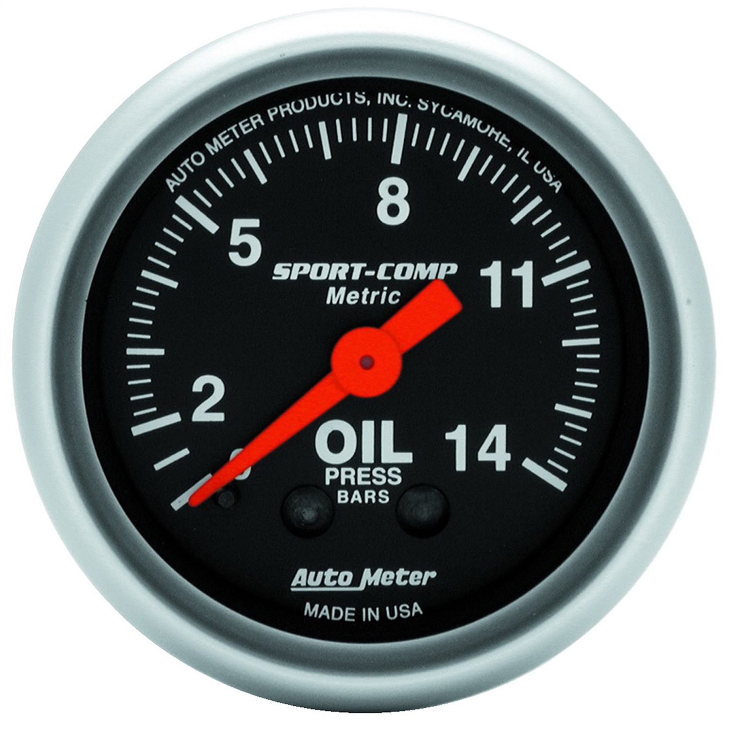 Auto Meter Auto Meter 3322-J Sport-Comp; Mechanical Metric Oil Pressure Gauge