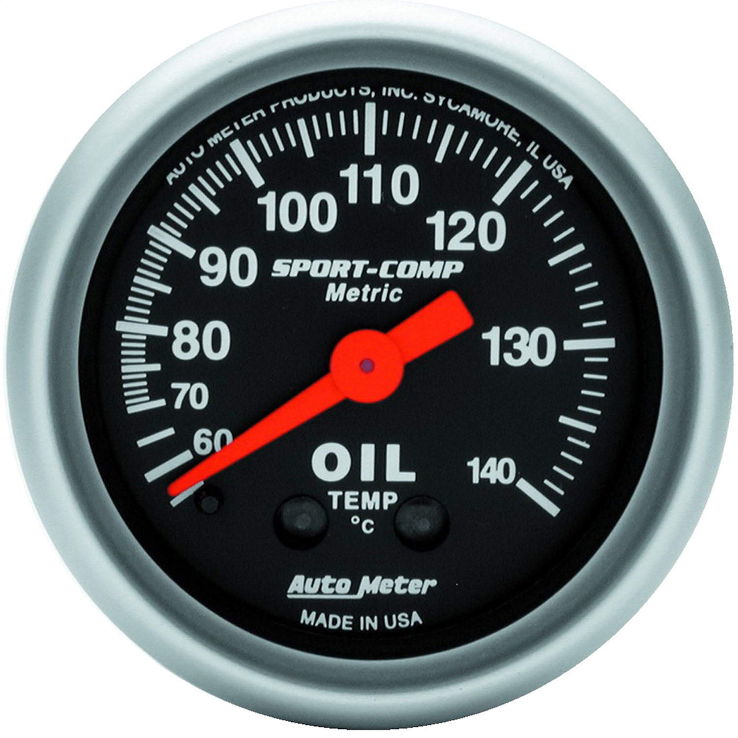 Auto Meter Auto Meter 3341-M Sport-Comp; Mechanical Metric Oil Temperature Gauge