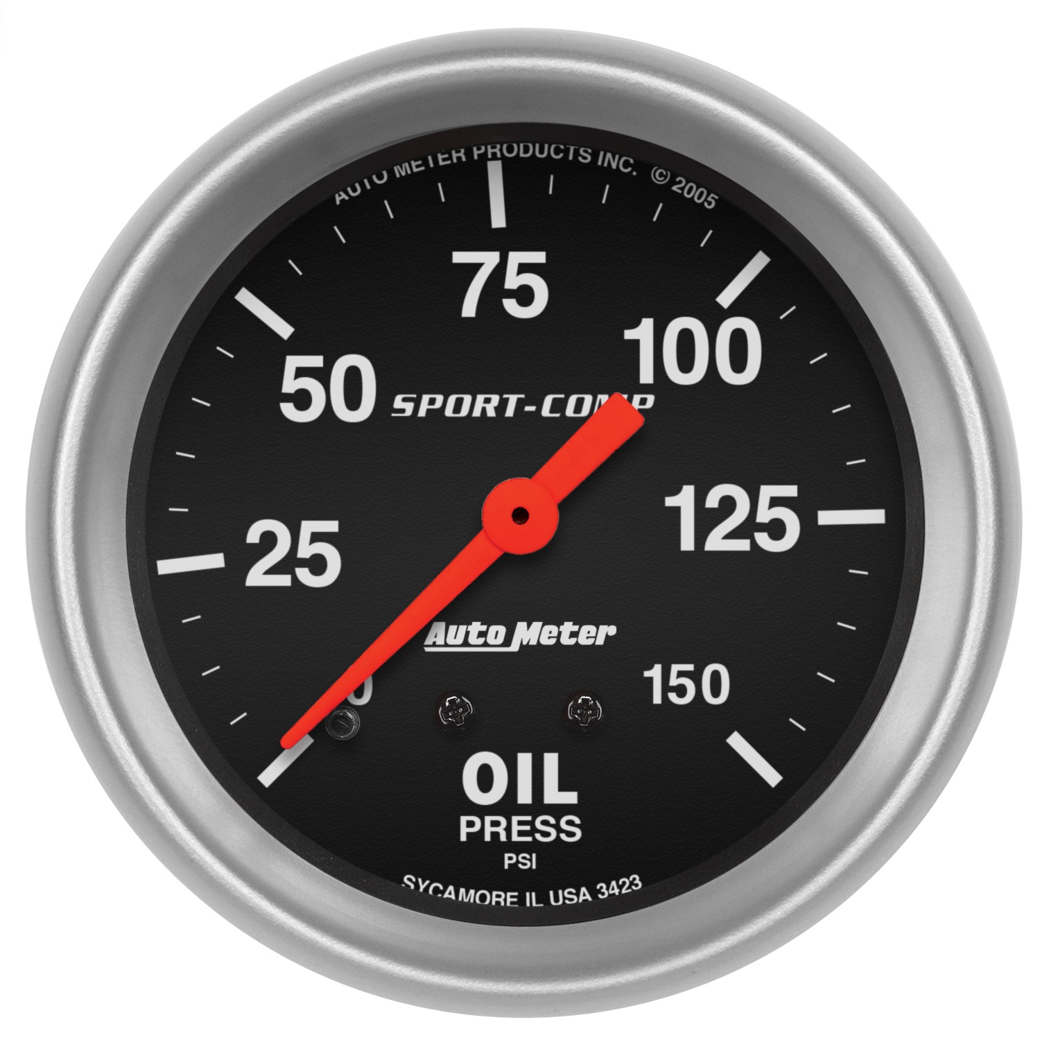 Auto Meter Auto Meter 3423 Sport-Comp; Mechanical Oil Pressure Gauge