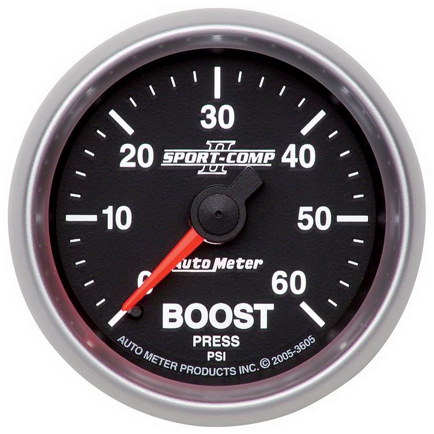 Auto Meter Auto Meter 3605 Sport-Comp II; Mechanical Boost Gauge