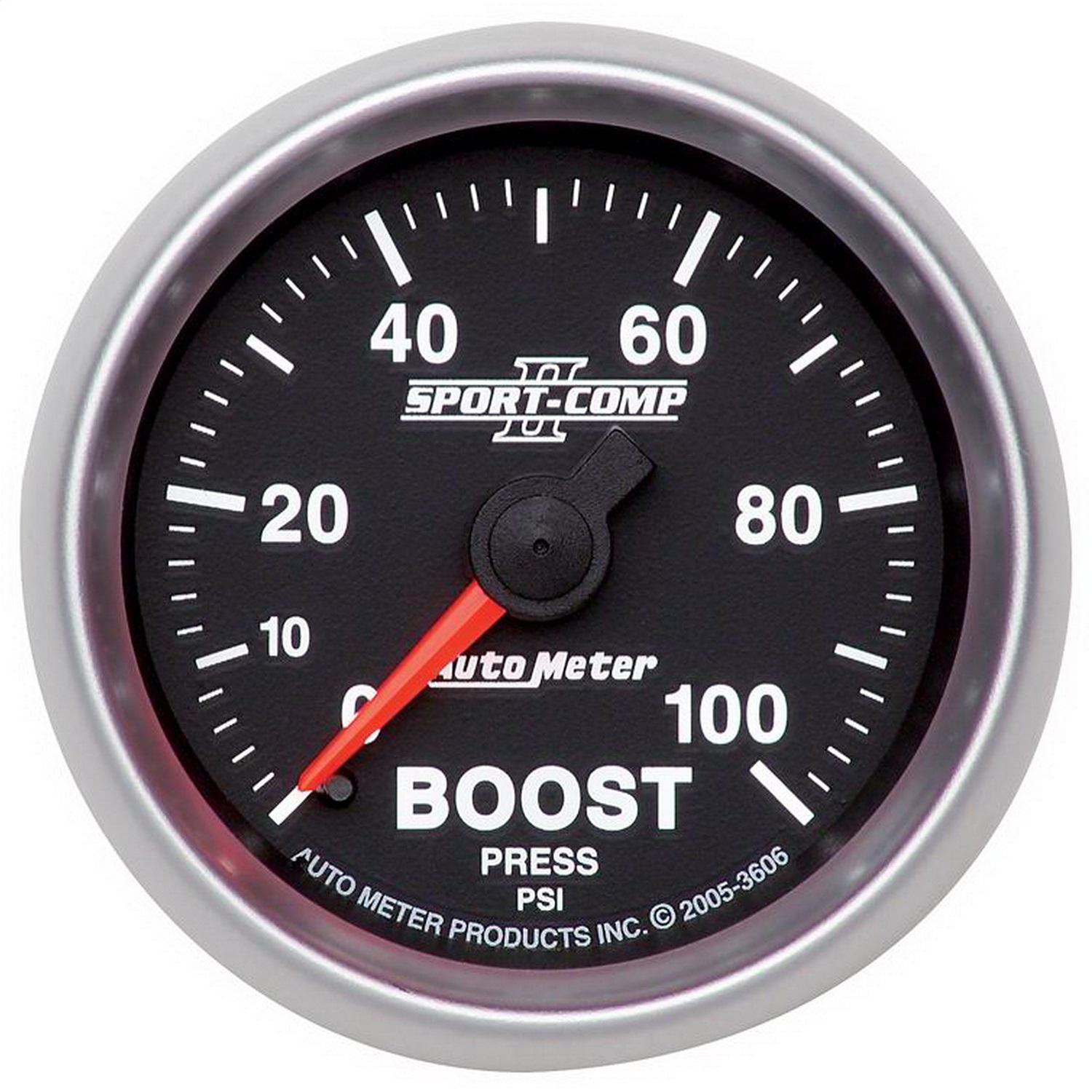 Auto Meter Auto Meter 3606 Sport-Comp II; Mechanical Boost Gauge