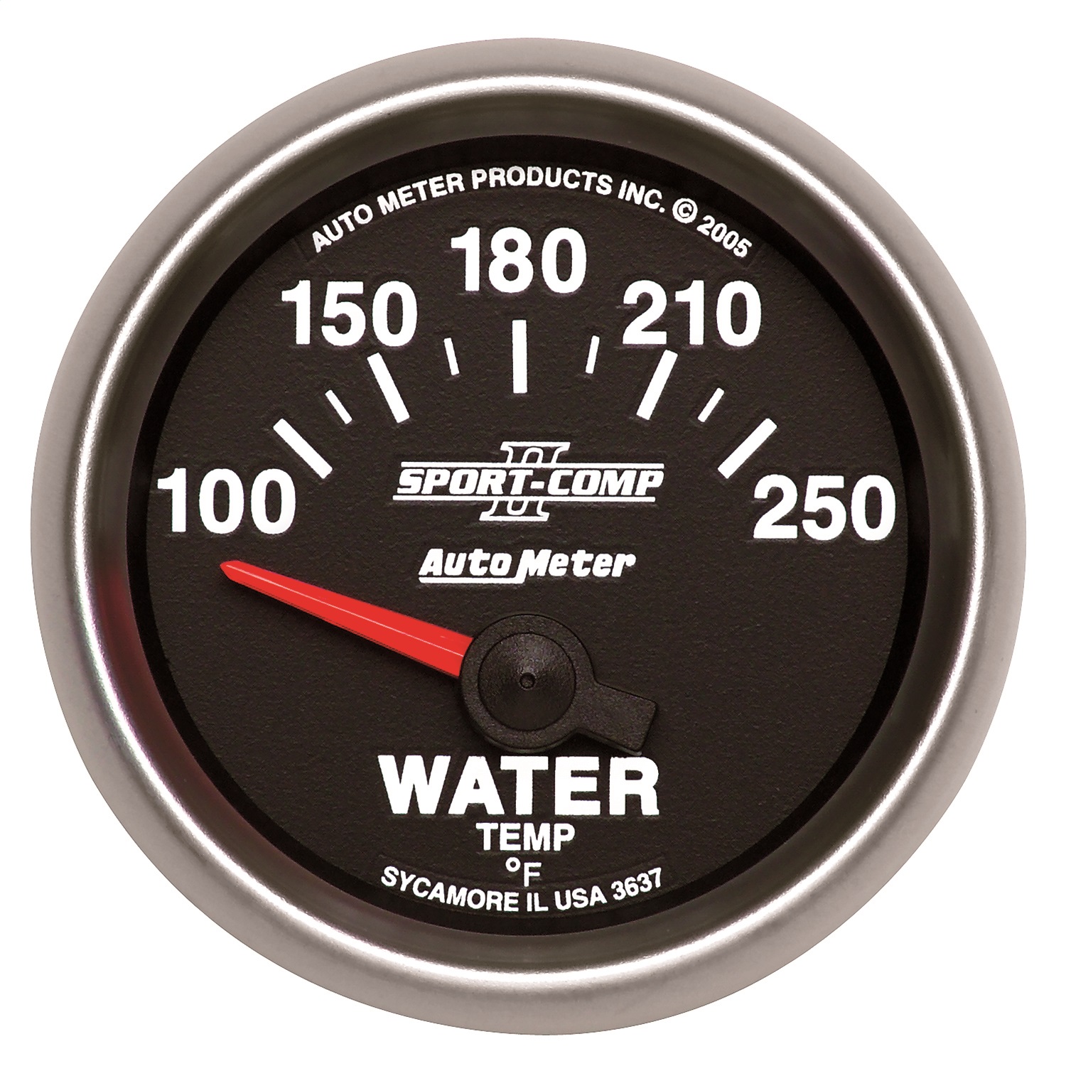 Auto Meter Auto Meter 3637 Sport-Comp II; Electric Water Temperature Gauge