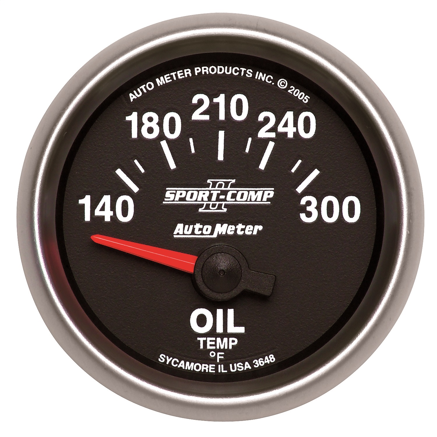 Auto Meter Auto Meter 3648 Sport-Comp II; Electric Oil Temperature Gauge