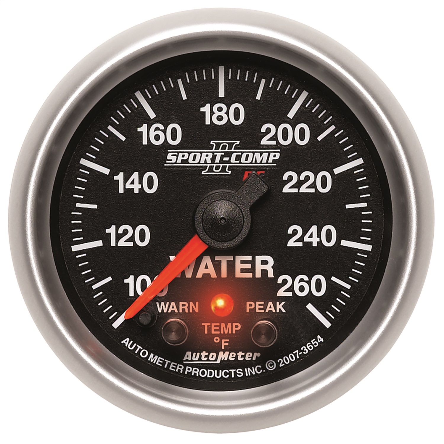Auto Meter Auto Meter 3654 Sport-Comp PC; Water Temperature Gauge