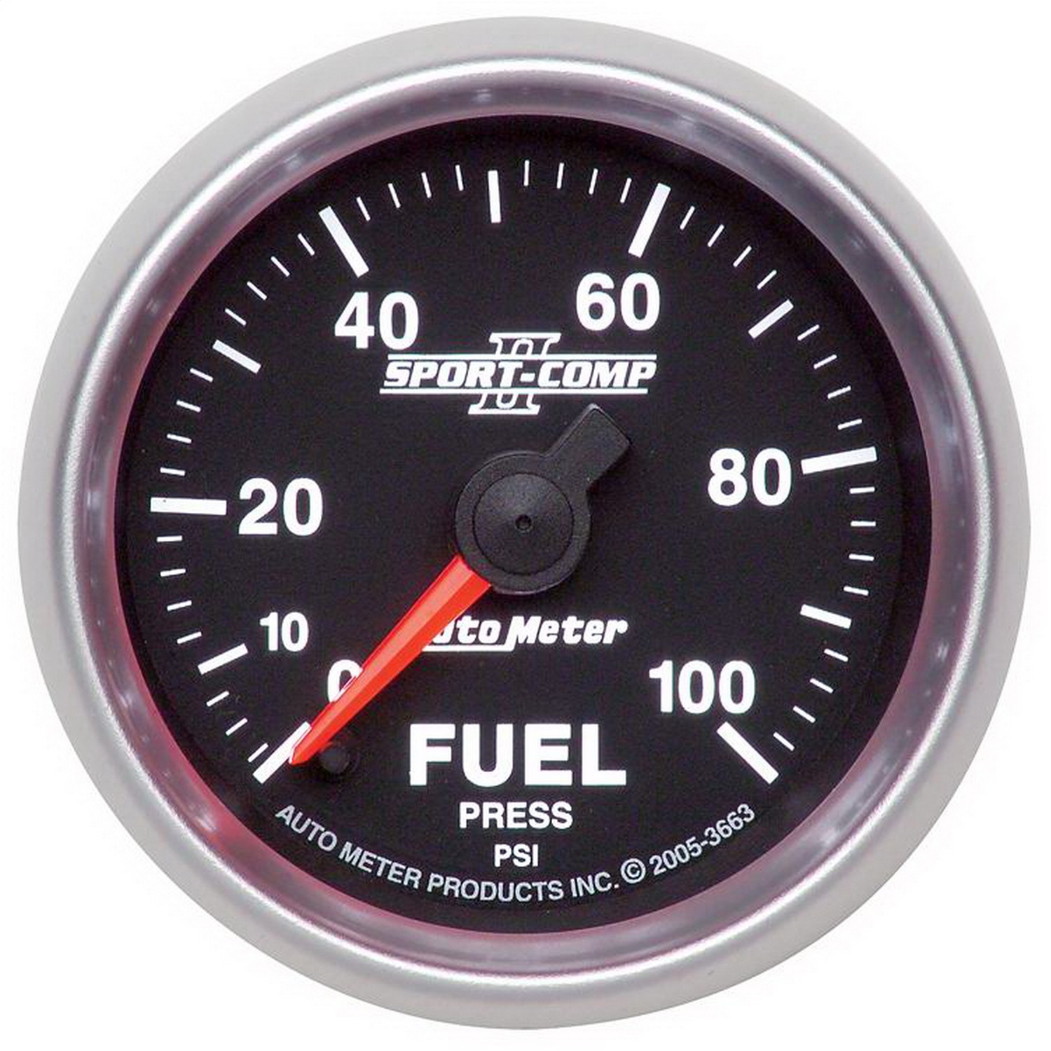 Auto Meter Auto Meter 3663 Sport-Comp II; Electric Fuel Pressure Gauge