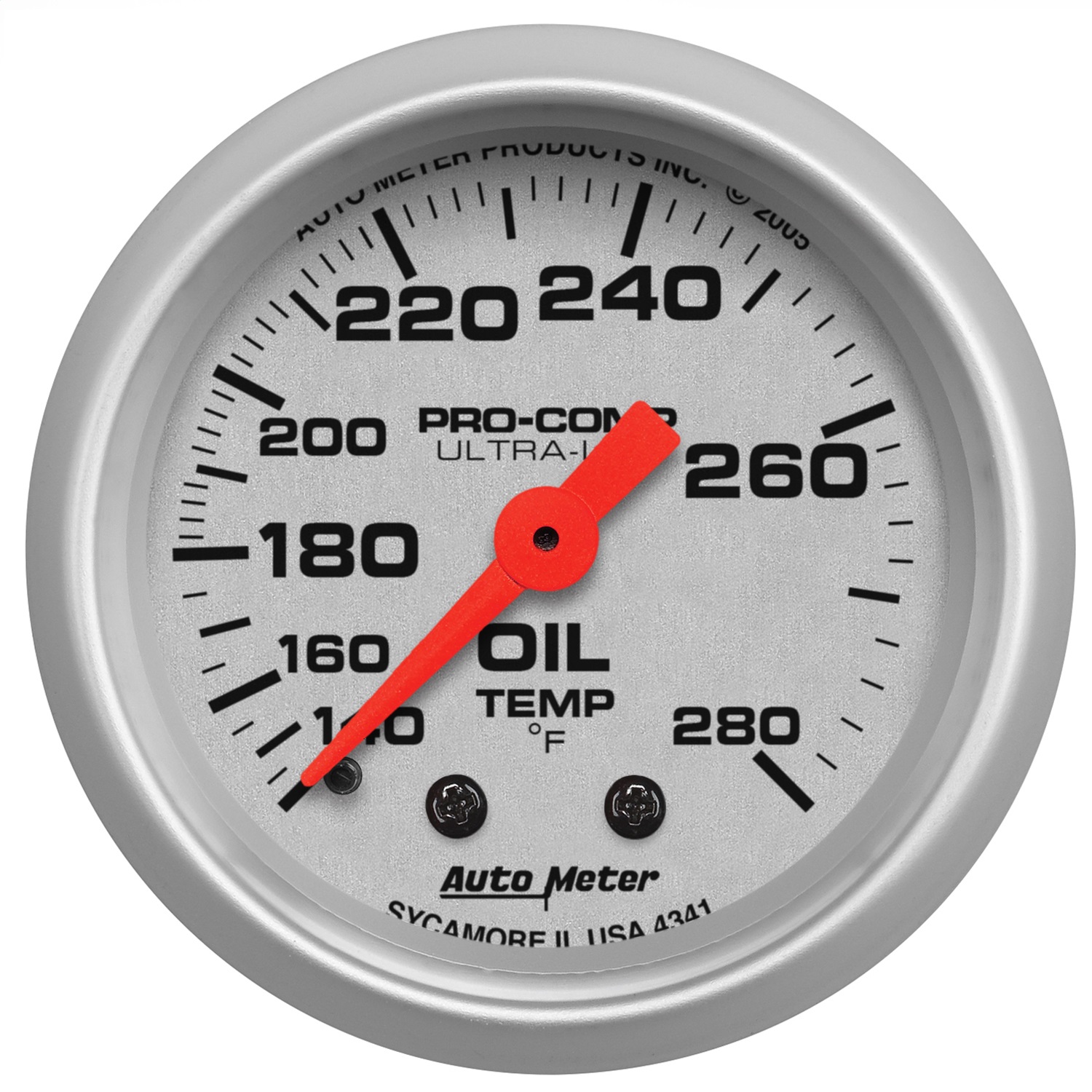 Auto Meter Auto Meter 4341 Ultra-Lite; Mechanical Oil Temperature Gauge