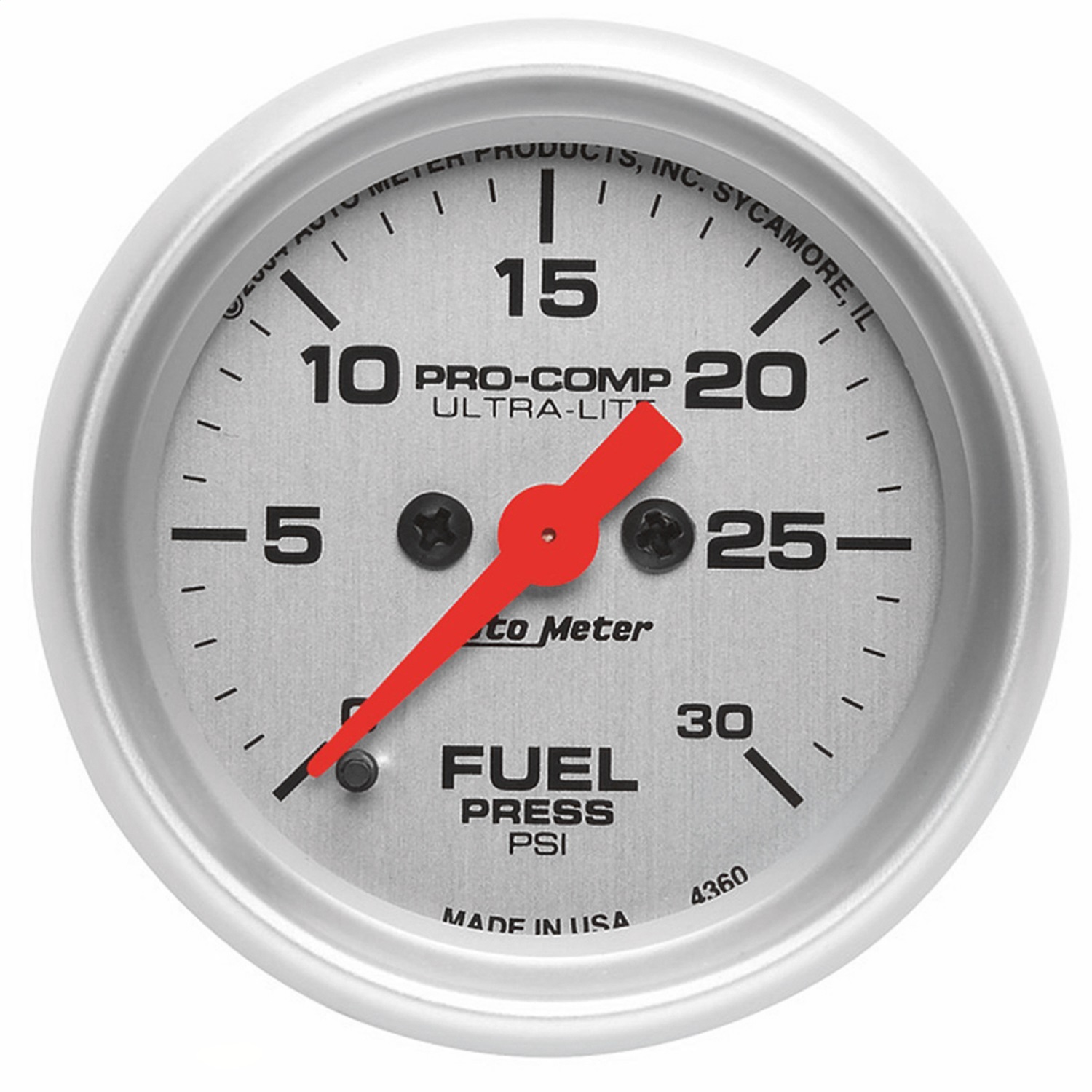 Auto Meter Auto Meter 4360 Ultra-Lite; Electric Fuel Pressure Gauge