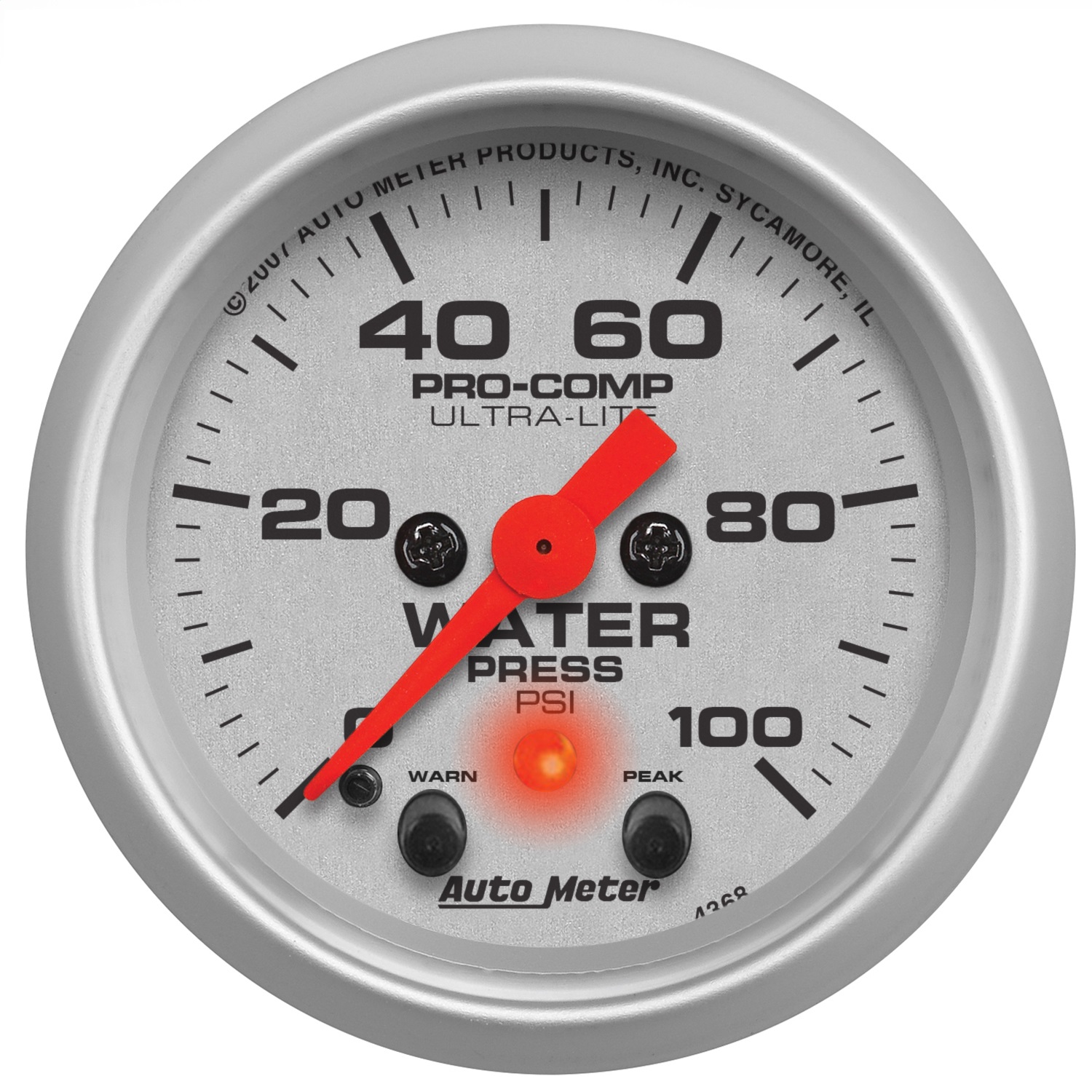 Auto Meter Auto Meter 4368 Ultra-Lite; Electric Water Pressure Gauge