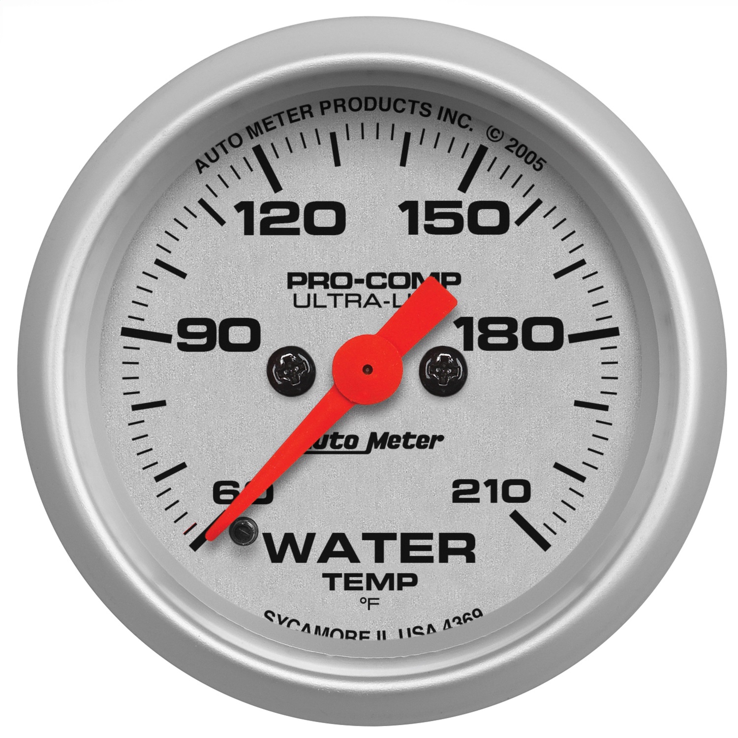 Auto Meter Auto Meter 4369 Ultra-Lite; Electric Water Temperature Gauge