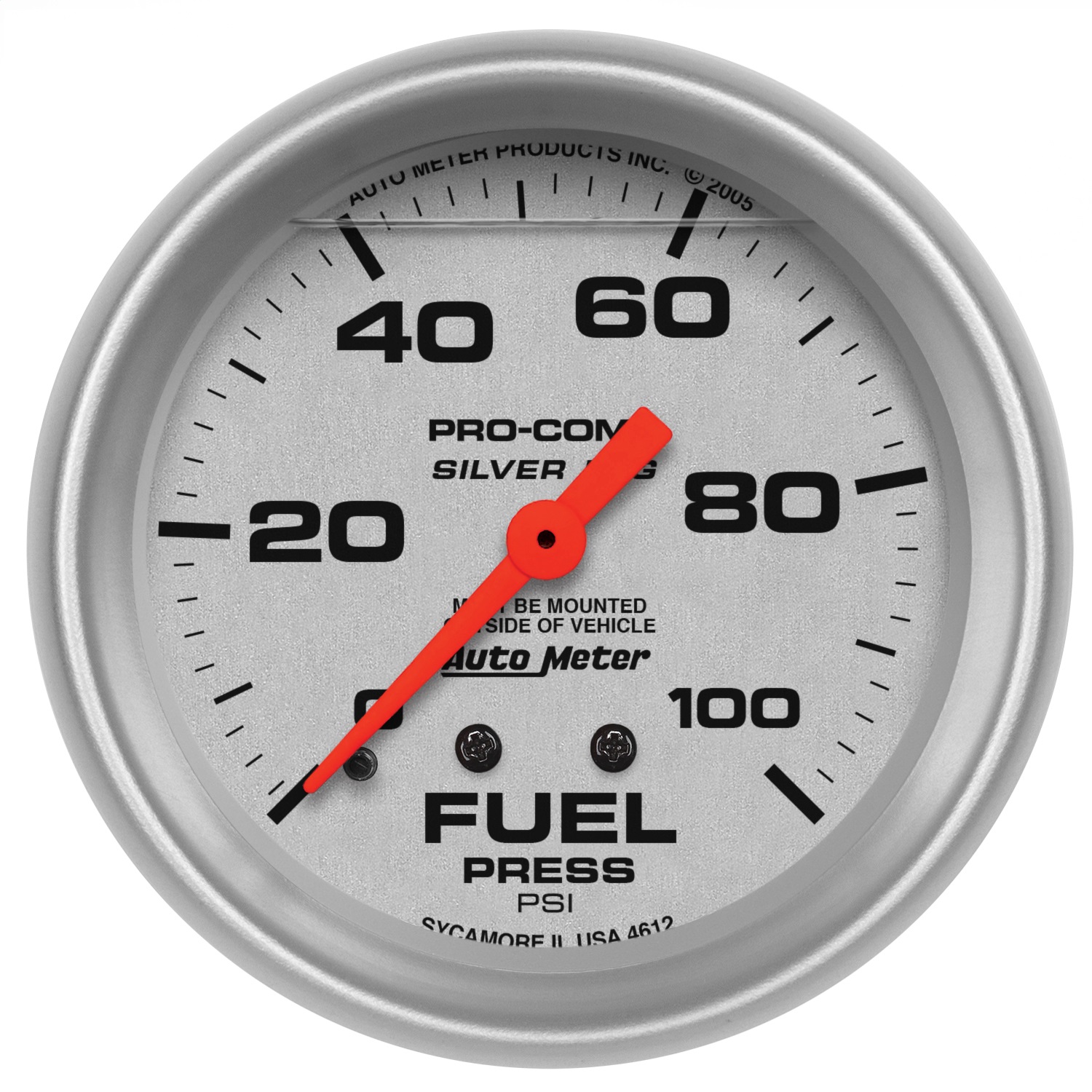 Auto Meter Auto Meter 4612 Silver; LFGs Fuel Pressure Gauge