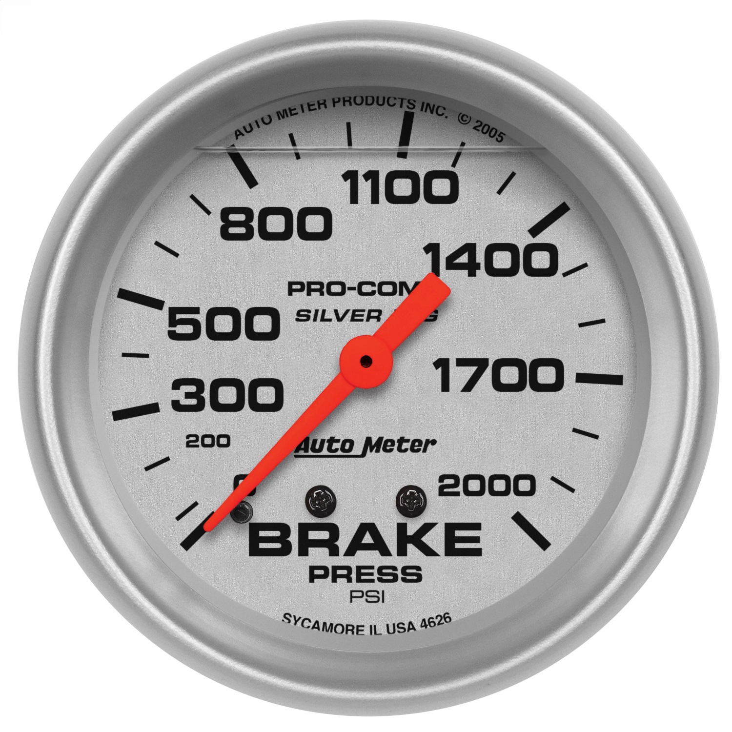 Auto Meter Auto Meter 4626 Silver; LFGs Brake Pressure Gauge