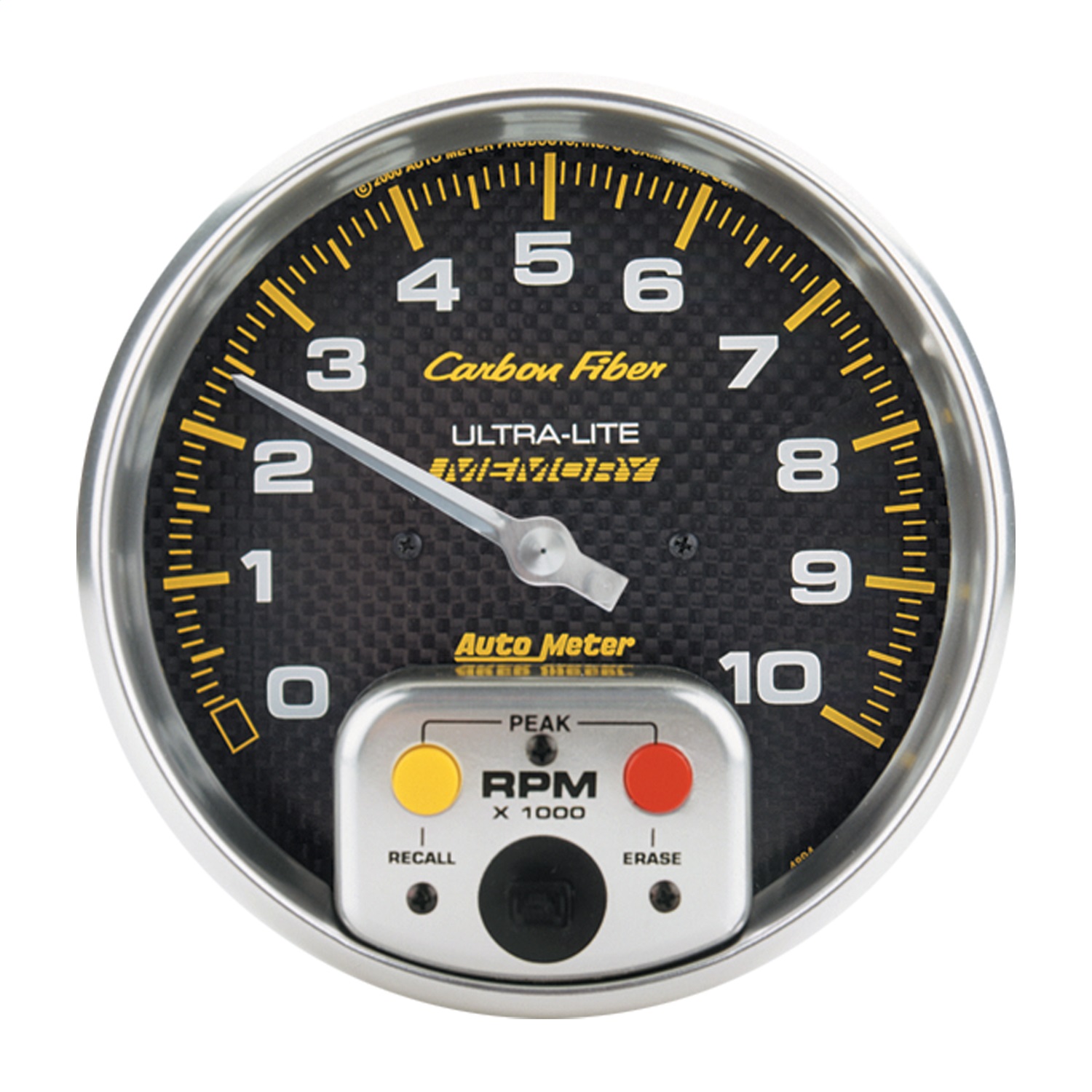 Auto Meter Auto Meter 4894 Carbon Fiber; Electric In-Dash Tachometer