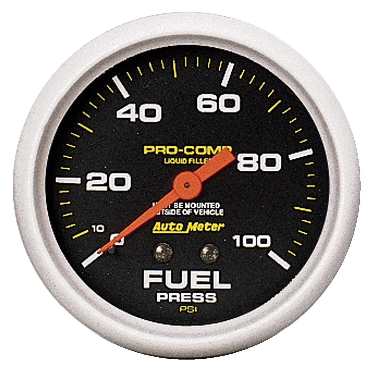 Auto Meter Auto Meter 5412 Pro-Comp; Liquid-Filled Mechanical Fuel Pressure Gauge